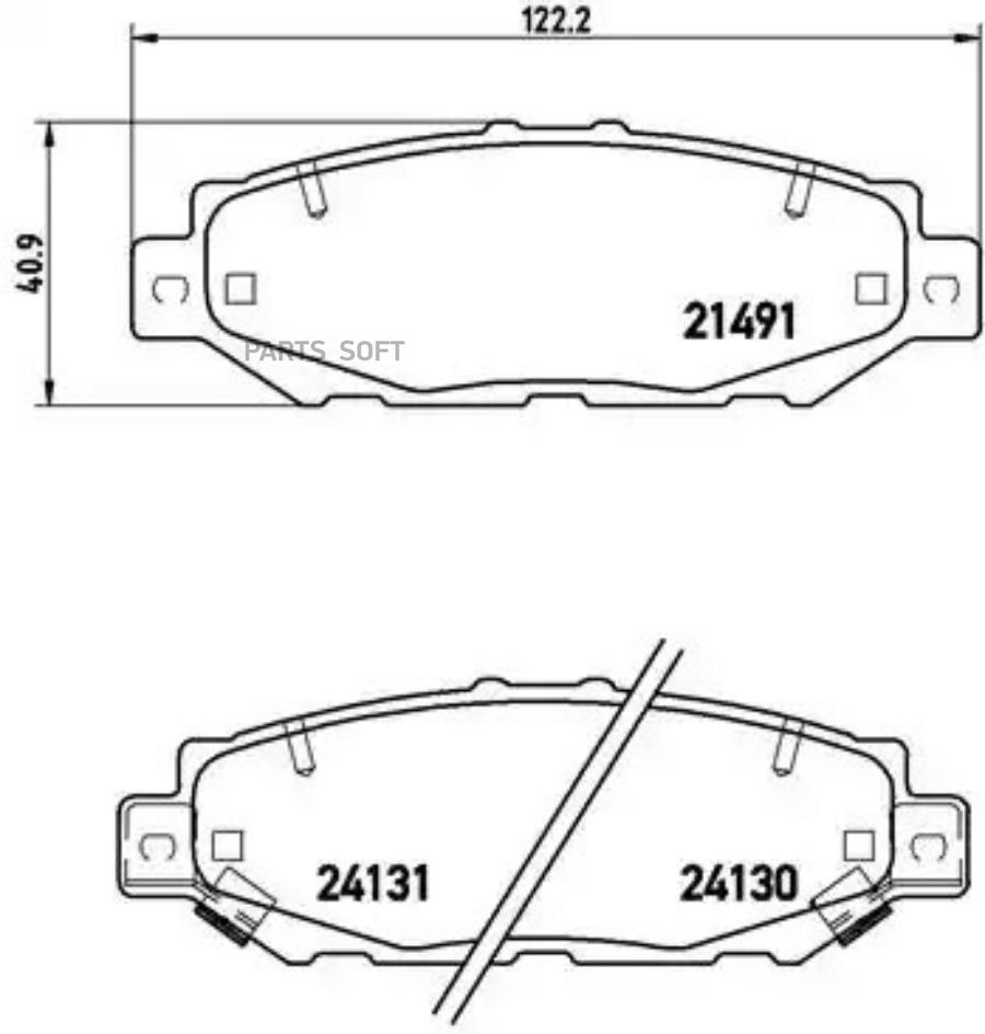 

Колодки дисковые з. Lexus GS 300/430 93>/LS 400 94-00 P83038 =GDB1185=Y02-2112