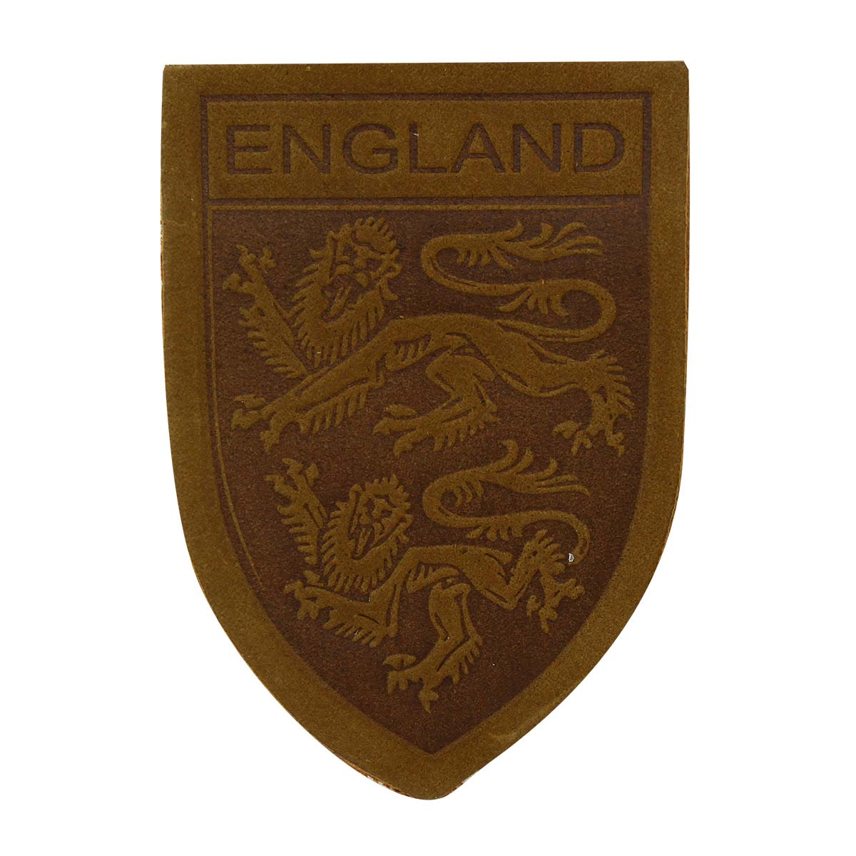 

11 Термоаппликация из кожи Герб England 3,9*5,5см, 100% кожа (49 хаки)