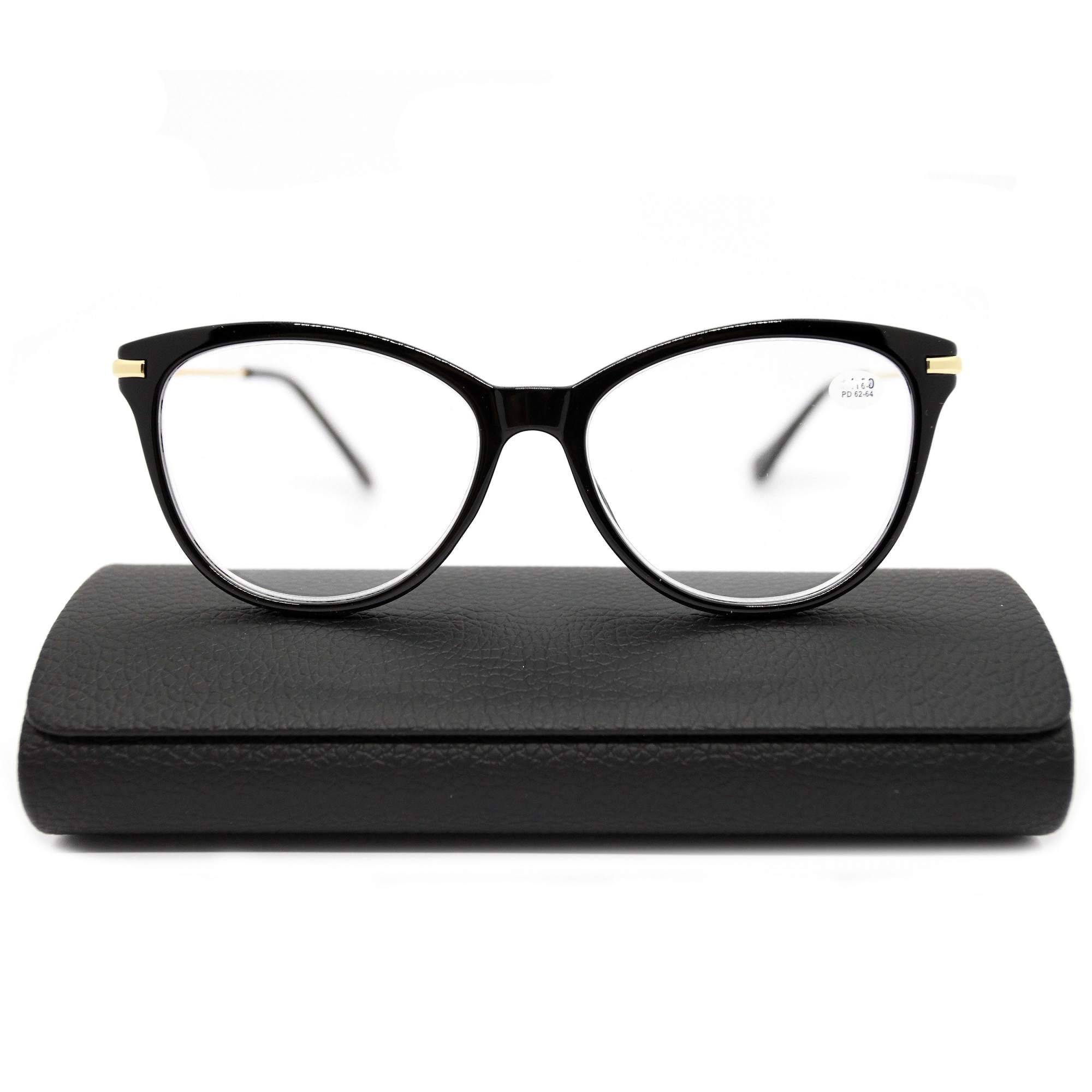 Готовые очки для зрения Fabia Monti 0202 -1,00, c футляром, цвет черный, РЦ 62-64