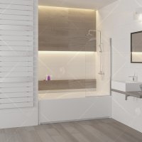 

Шторка на ванну RGW Screens SC-05 80x150 профиль Хром стекло прозрачное