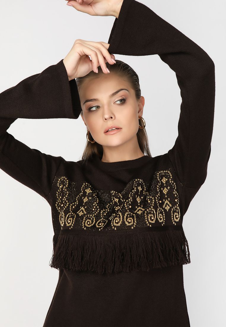 

Джемпер женский Vivawool 308558 коричневый 52 RU, 308558