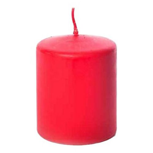 Свеча декоративная цилиндрическая Mercury Matt pillar 8x10 см красная