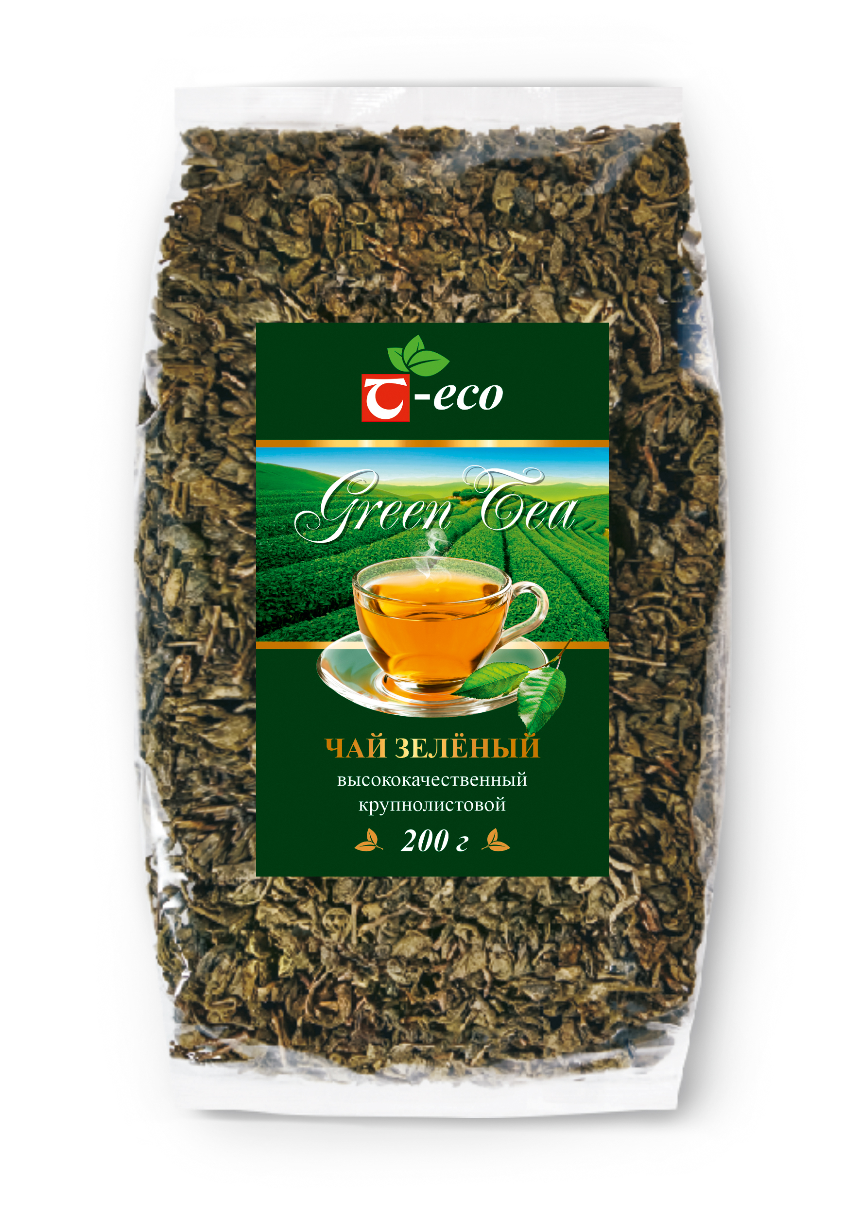 

Чай зелёный крупнолистовой ганпаудер Tanay Т-Эко, 200 г
