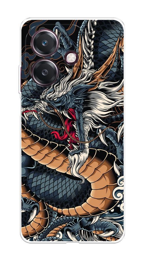 

Чехол на Oppo A3 "Japanese Dragon", Коричневый;черный;синий, 2518650-1