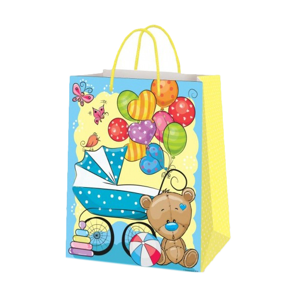 

Пакет подарочный новорожденный мал 26х32х14 см Играем Вместе PML97BM