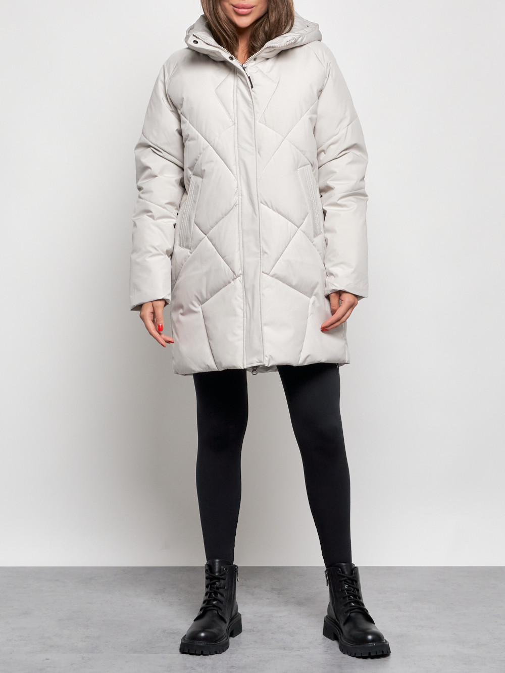 

Куртка женская AD52361 серая 5XL, Серый, AD52361