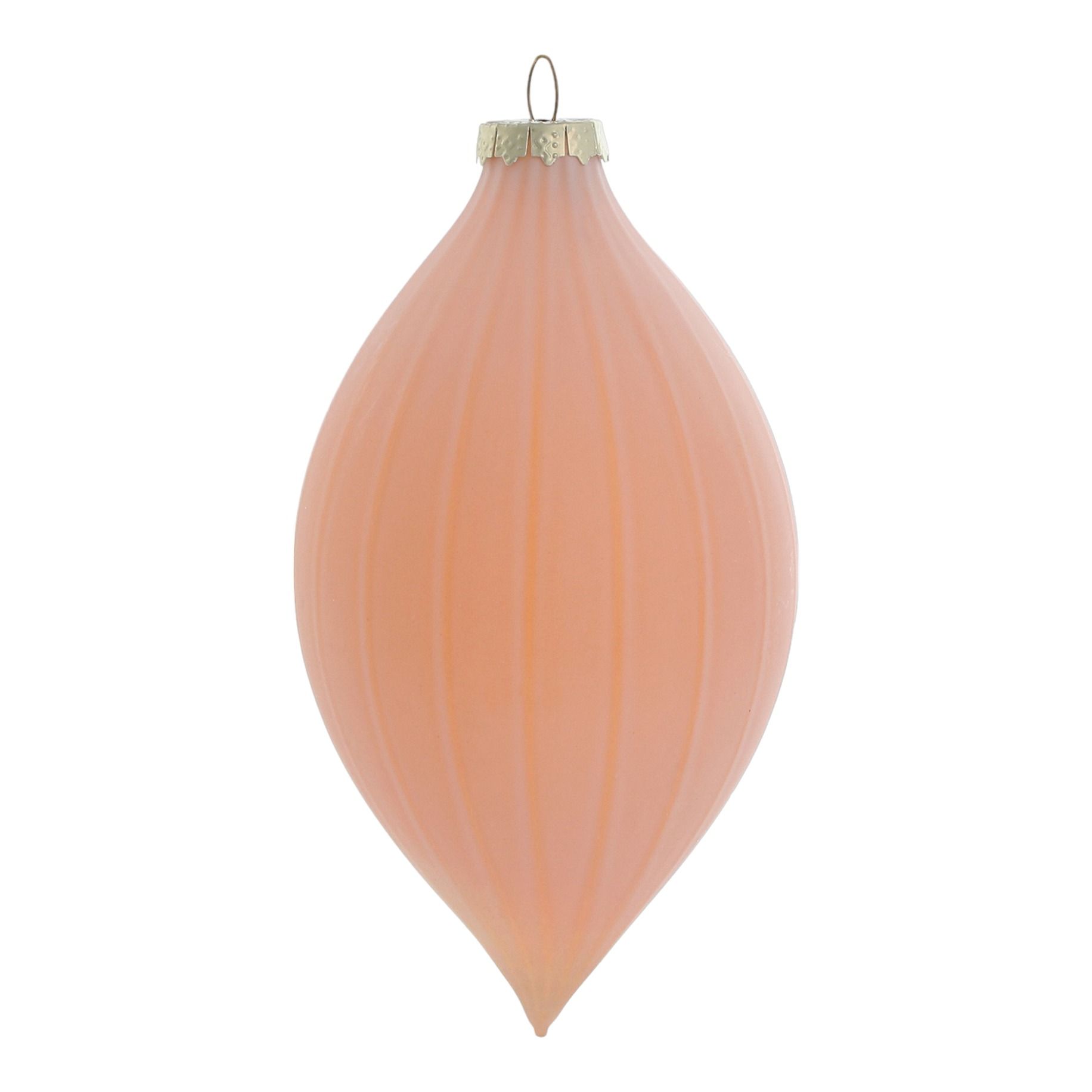 Елочная игрушка Yancheng Shiny персиковая 8 х 8 х 16 см