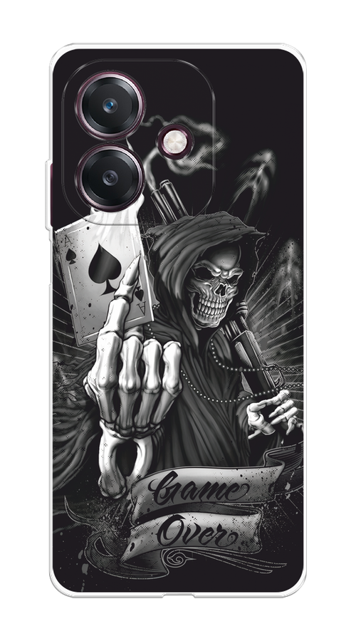 

Чехол на Oppo A3 "Игра закончена", Черный;серый, 2518650-1