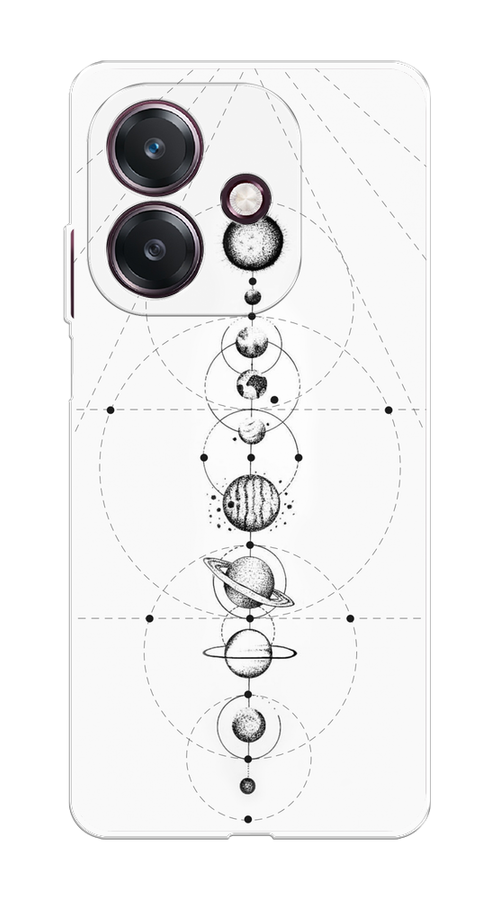

Чехол на Oppo A3 "Парад планет", Серый, 2518650-1