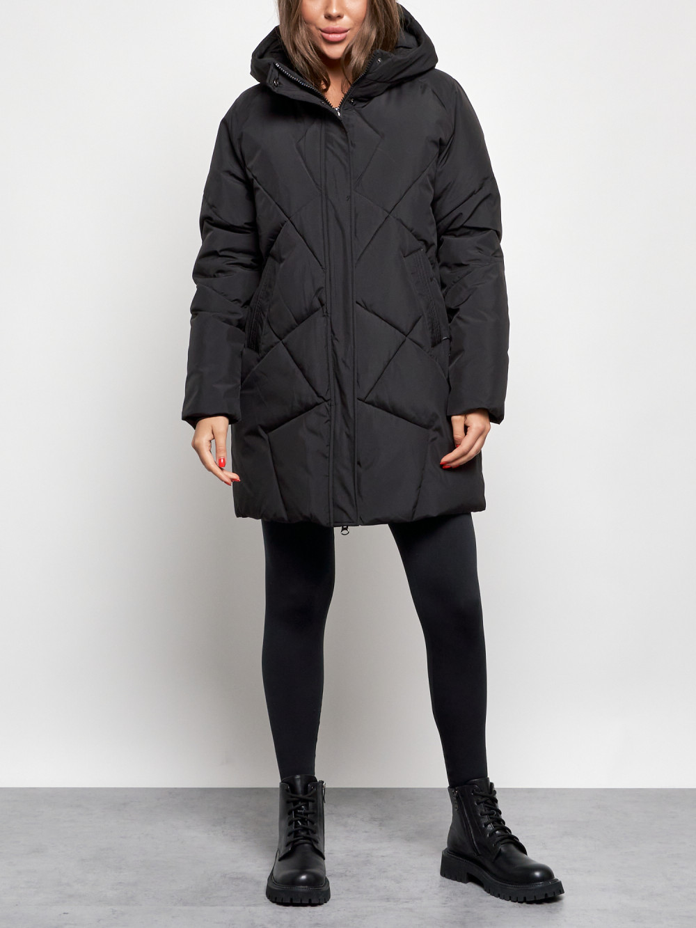 

Куртка женская AD52361 черная 3XL, Черный, AD52361