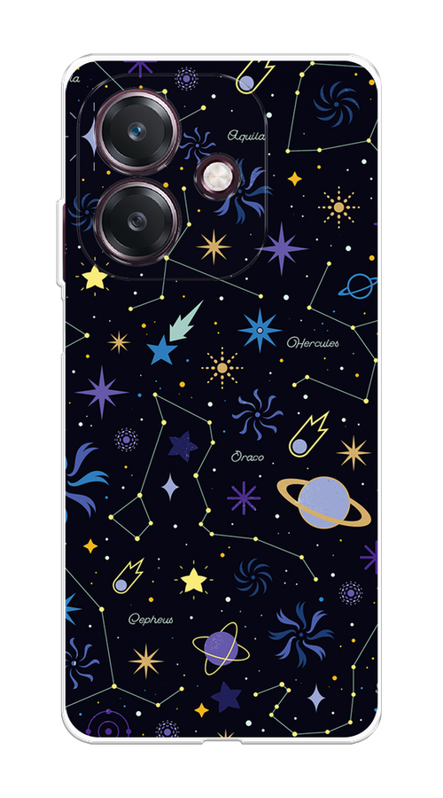 

Чехол на Oppo A3 "Цветной космос", Желтый, 2518650-1