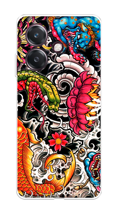 

Чехол на Oppo A3 "Японское искусство", Красный;оранжевый;голубой, 2518650-1