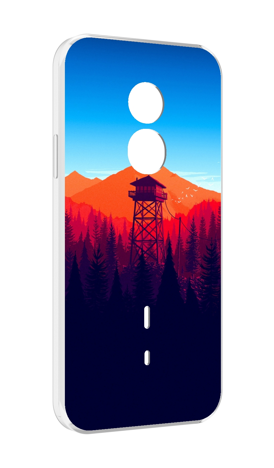 

Чехол MyPads лес с оранжевыми горами для Doogee S51, Прозрачный, Tocco