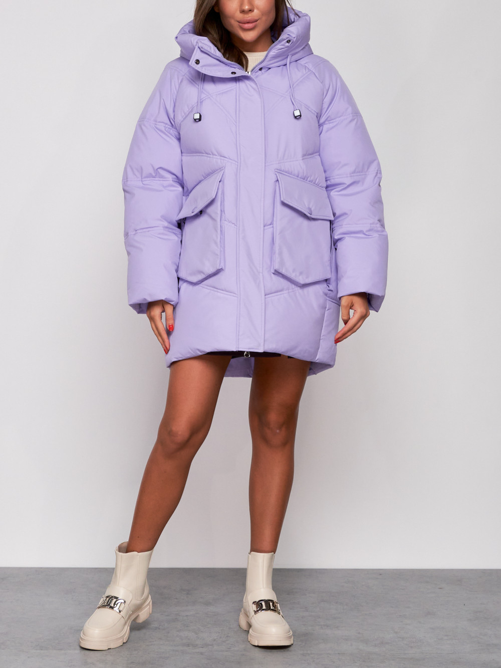 Куртка женская AD52310 фиолетовая XXL