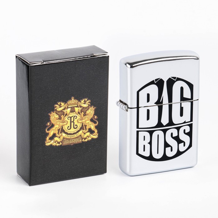 

Зажигалка бензиновая "BIG BOSS", Серебристый, 23 Февраля