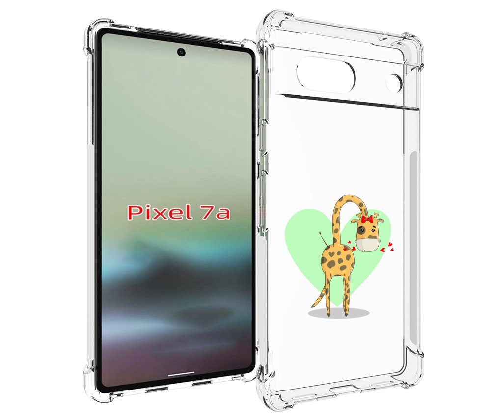 

Чехол MyPads Влюбленный жираф 14 февраля для Google Pixel 7A, Tocco