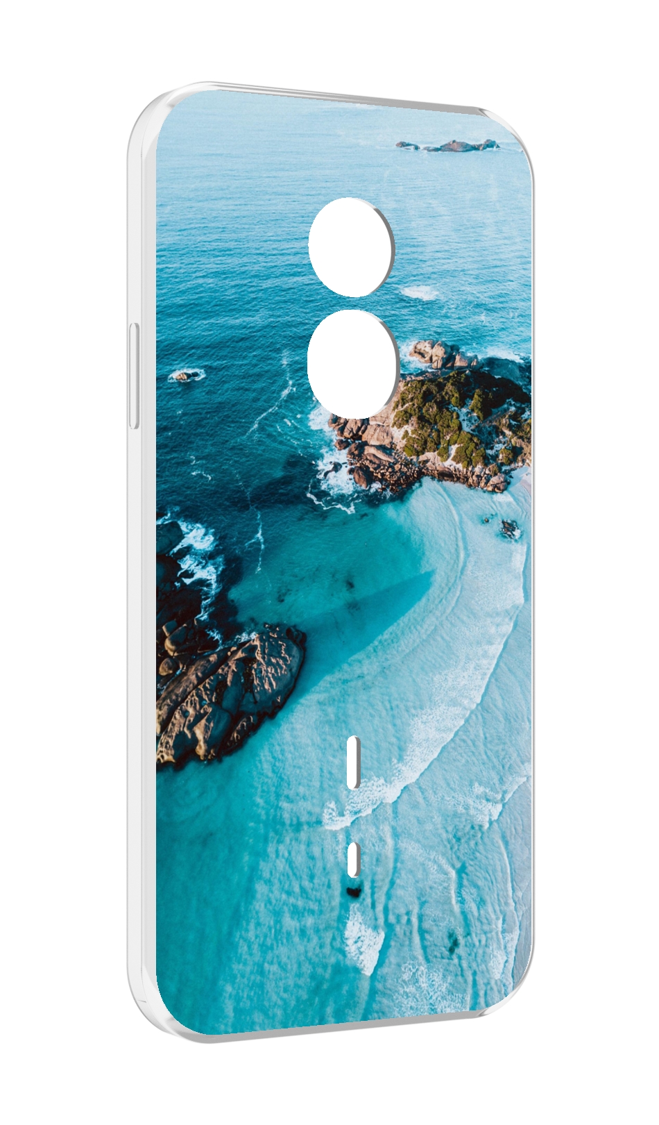 

Чехол MyPads красивый голубой залив для Doogee S51, Прозрачный, Tocco
