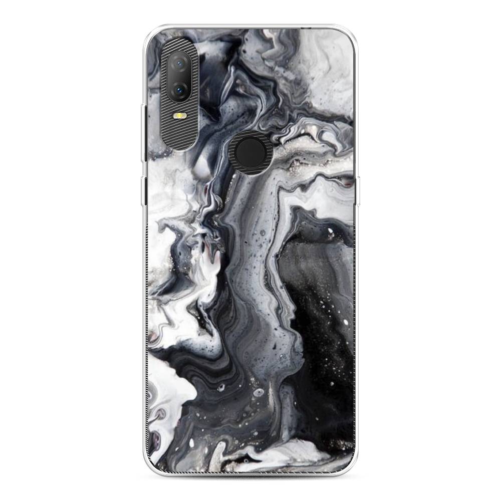 

Чехол Awog на Alcatel 1V (2020) 5007U Бело-черные сложные полосы", 170950-3