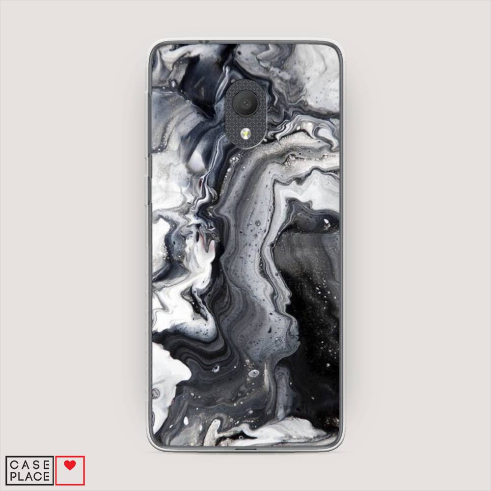 

Чехол Awog на Alcatel 1C 5003D (2019) Бело-черные сложные полосы", 170650-3