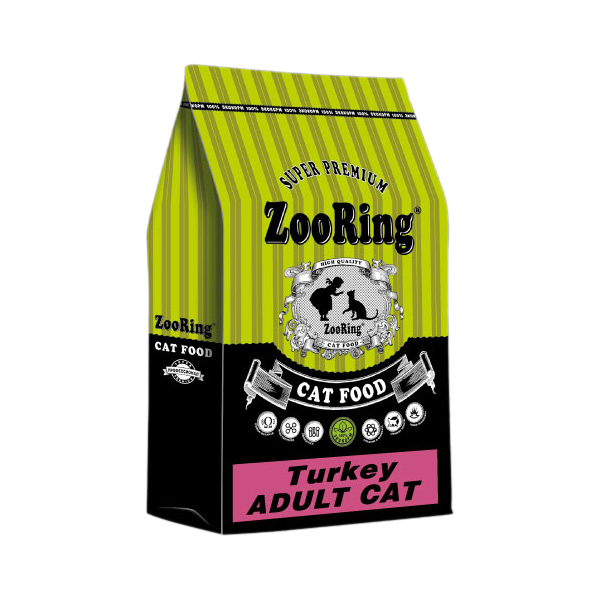 фото Сухой корм для взрослых кошек zooring adult cat индейка, 2 шт по 10 кг