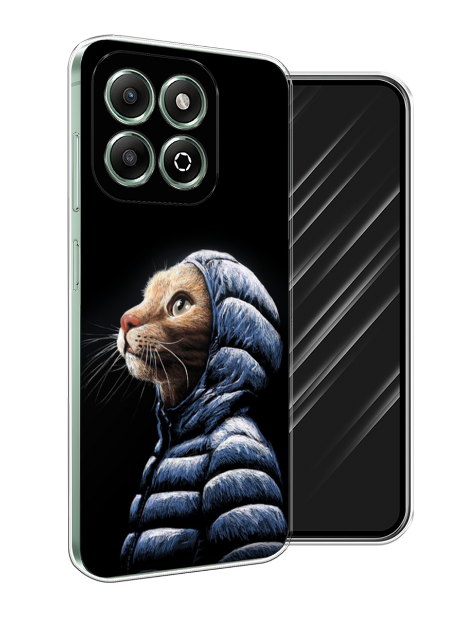 

Чехол Awog на Honor X6b "Кот в капюшоне", Черный;бежевый;синий, 6124950-1