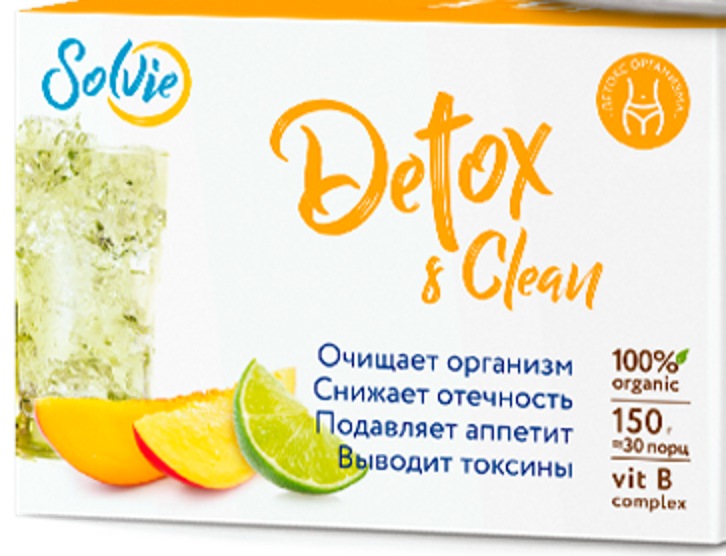 

Детокс концентрат Detox&Clean Solvie манго лайм 150 г