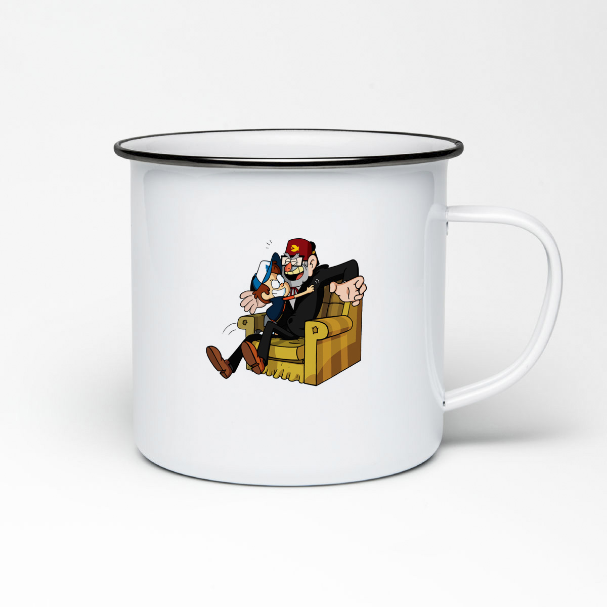 

Кружка металлическая CoolPodarok Мультфильмы Гравити Фолз Gravity falls мужчина в кресле