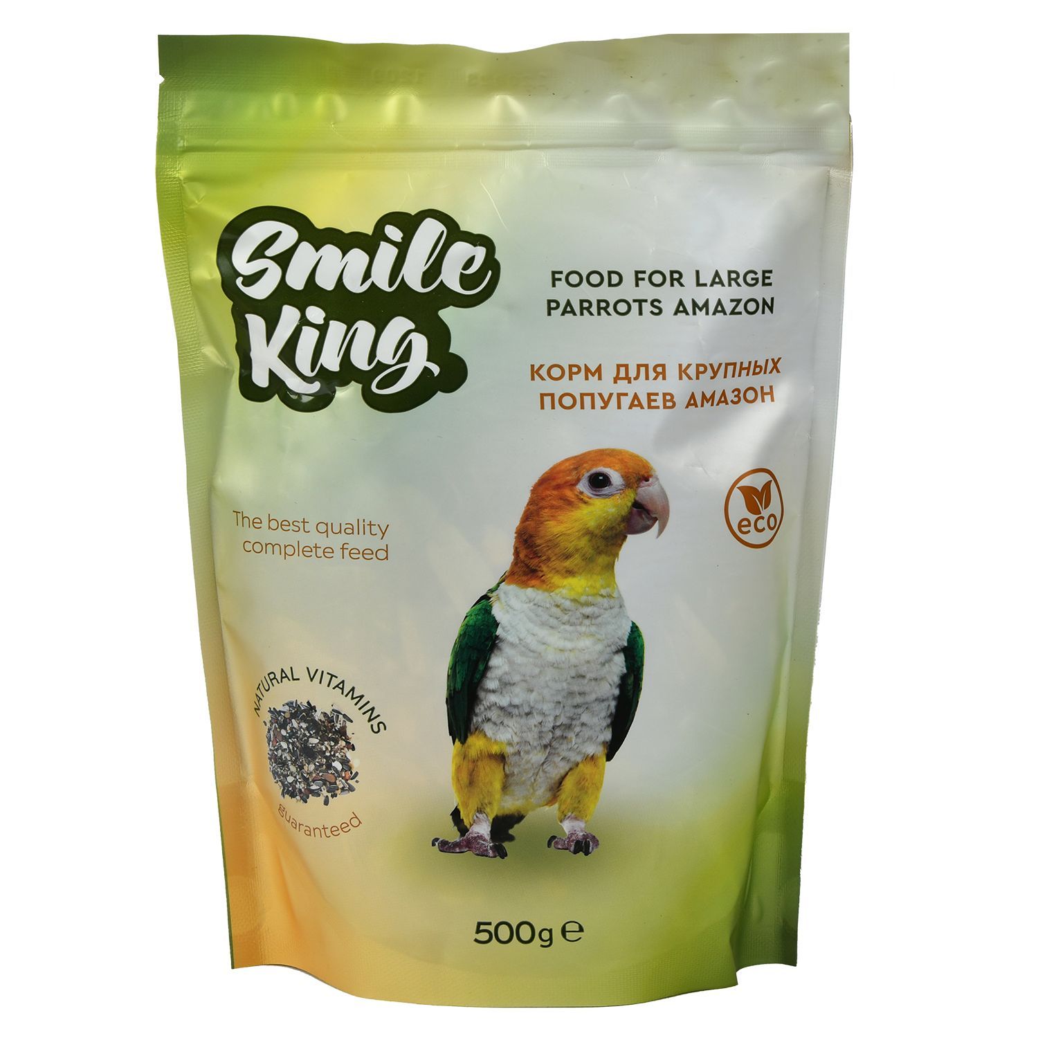 Сухой корм для крупных попугаев Амазон Smile King, 500 г