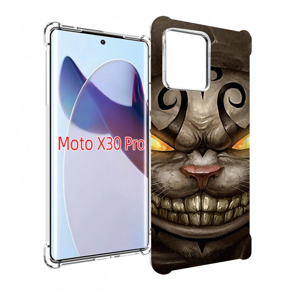 

Чехол MyPads злой котик с желтыми глазами для Motorola Moto X30 Pro, Прозрачный, Tocco