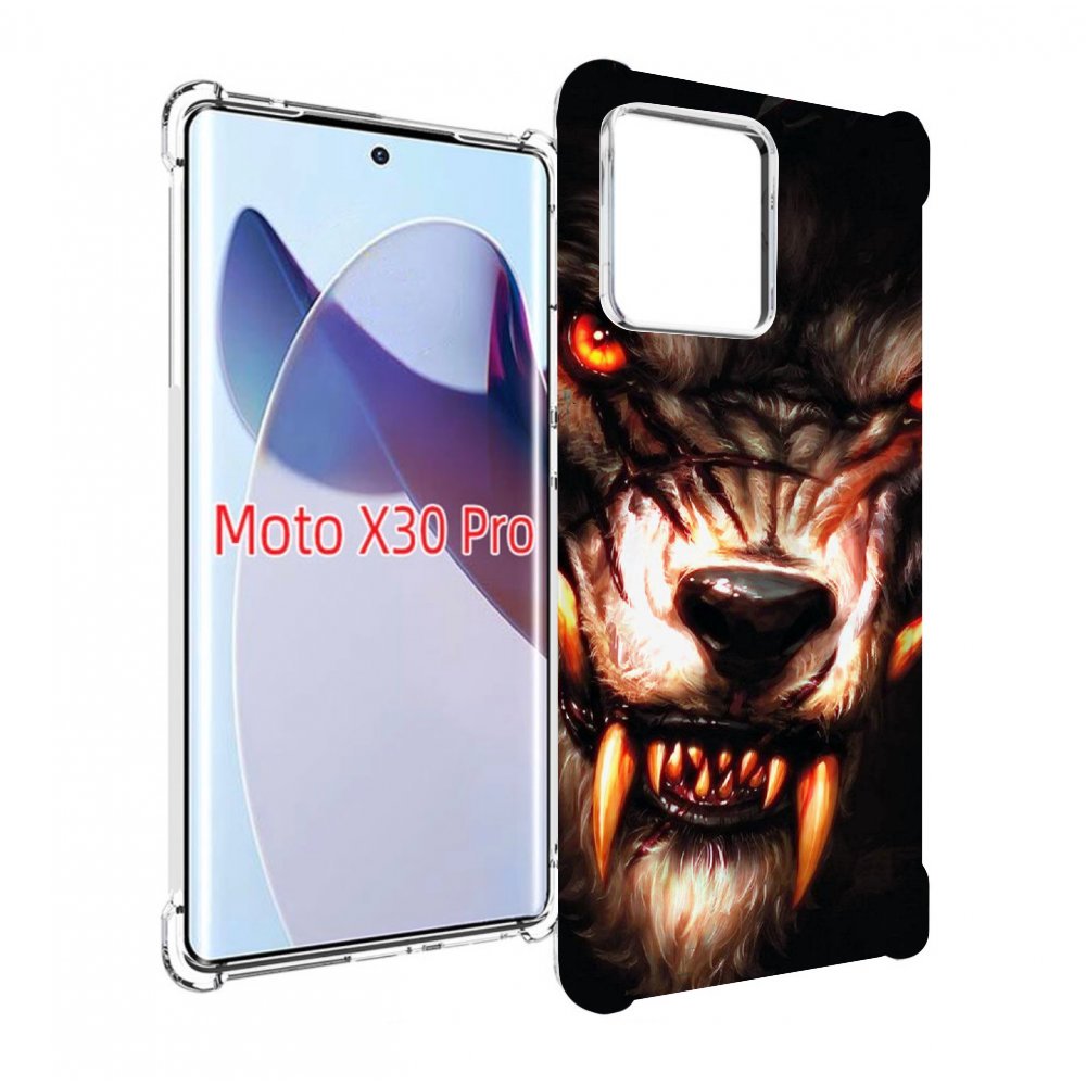 

Чехол MyPads злой голодный волк мужской для Motorola Moto X30 Pro, Прозрачный, Tocco