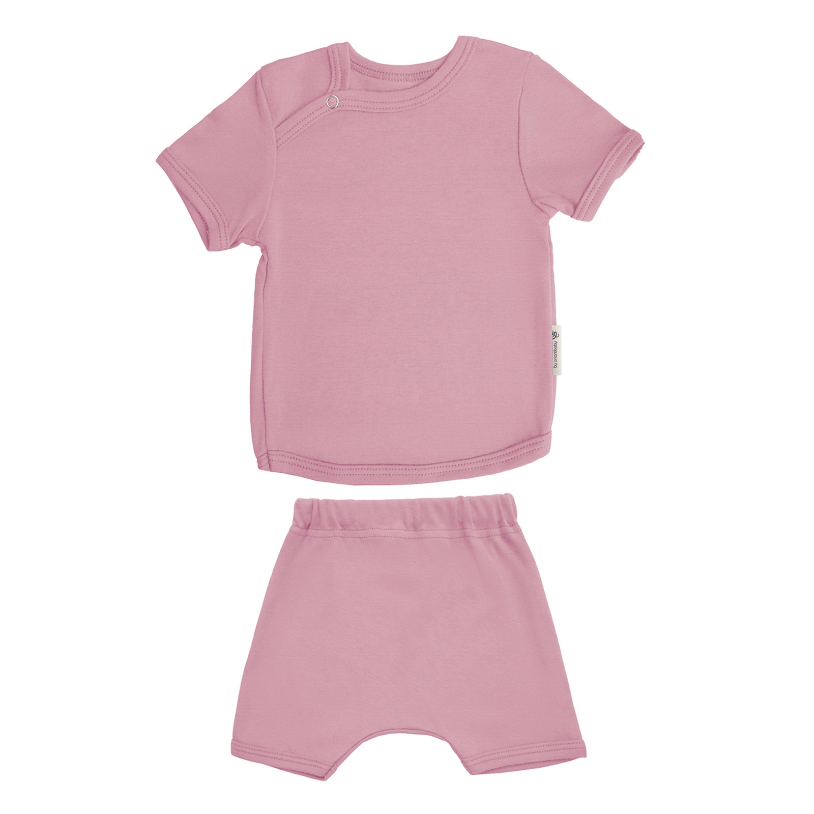 Комплект футболка детская, штанишки (блумеры) Amarobaby Nature Зефир, розовый, 80-86
