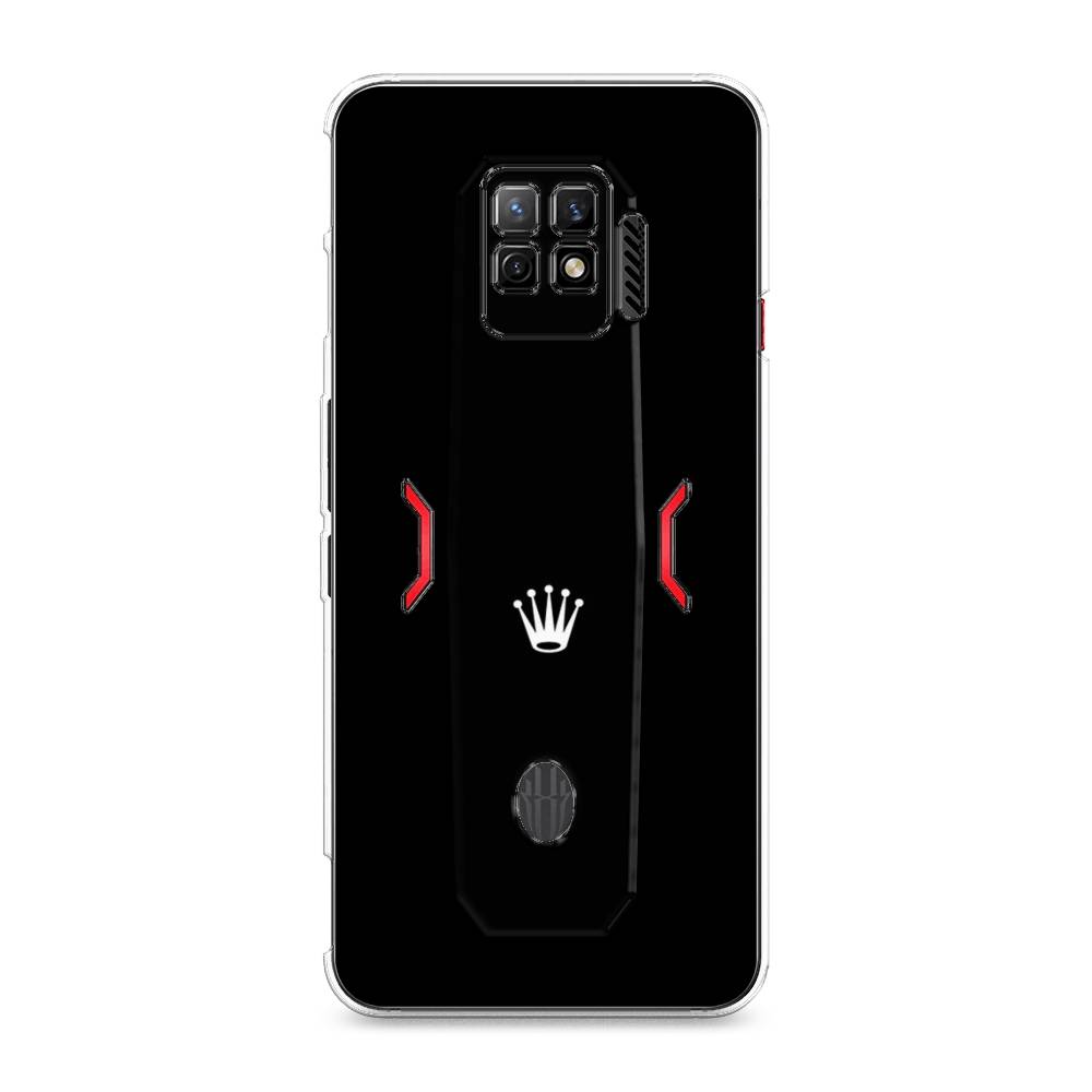 

Чехол Awog на ZTE Nubia Red Magic 7 Pro Белая корона на черном фоне", Разноцветный, 136050-7