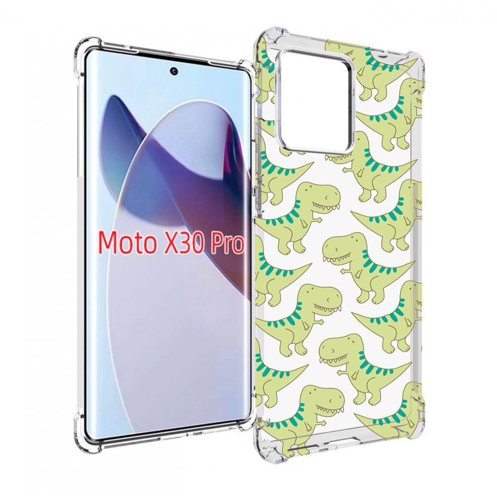 

Чехол MyPads зеленые-динозаврики для Motorola Moto X30 Pro, Прозрачный, Tocco