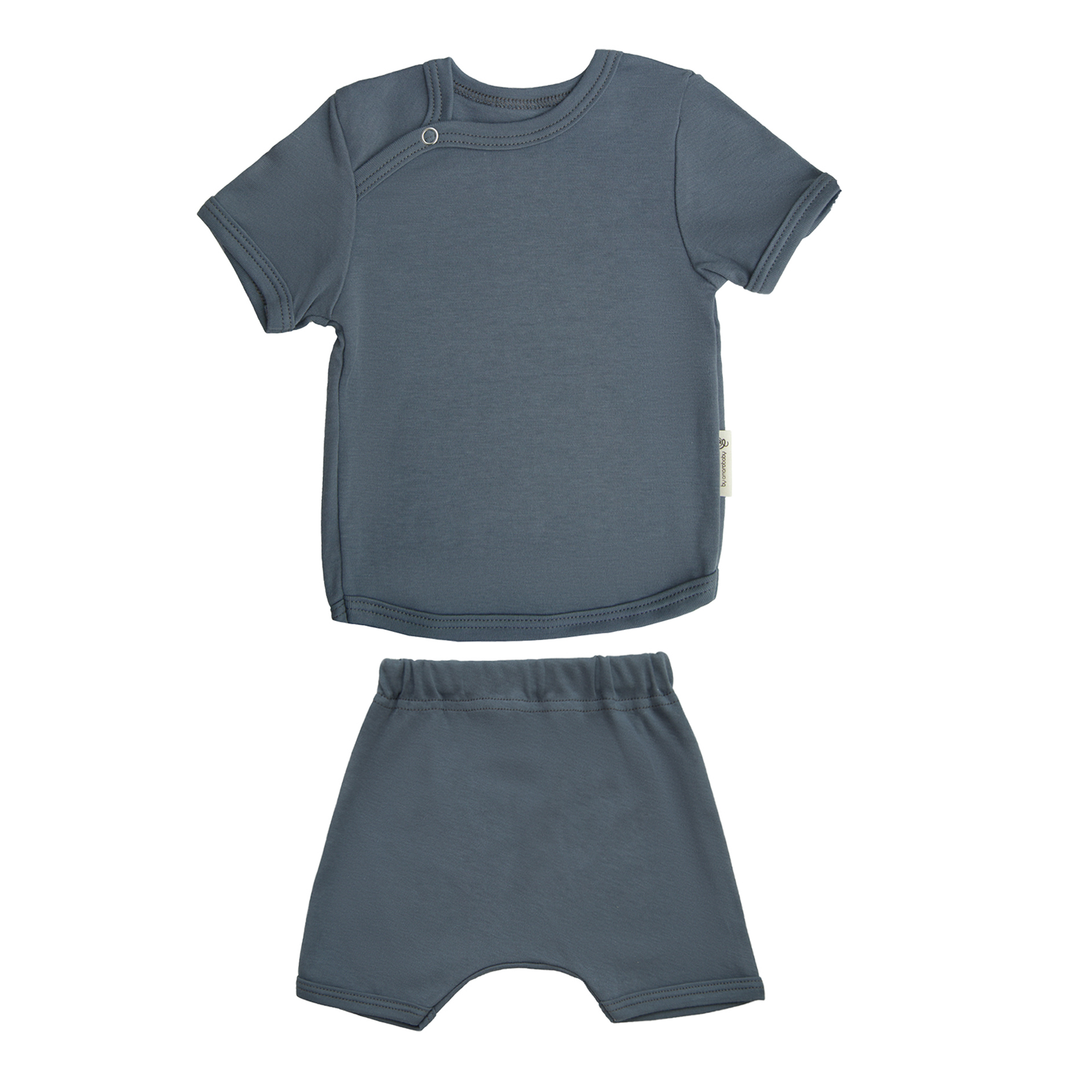 

Комплект футболка детская, штанишки (блумеры) Amarobaby Nature Графит, серый, 86-92, AB-OD21-N11