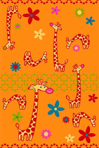 фото Ковер детский funky giraffe a apricot agnella