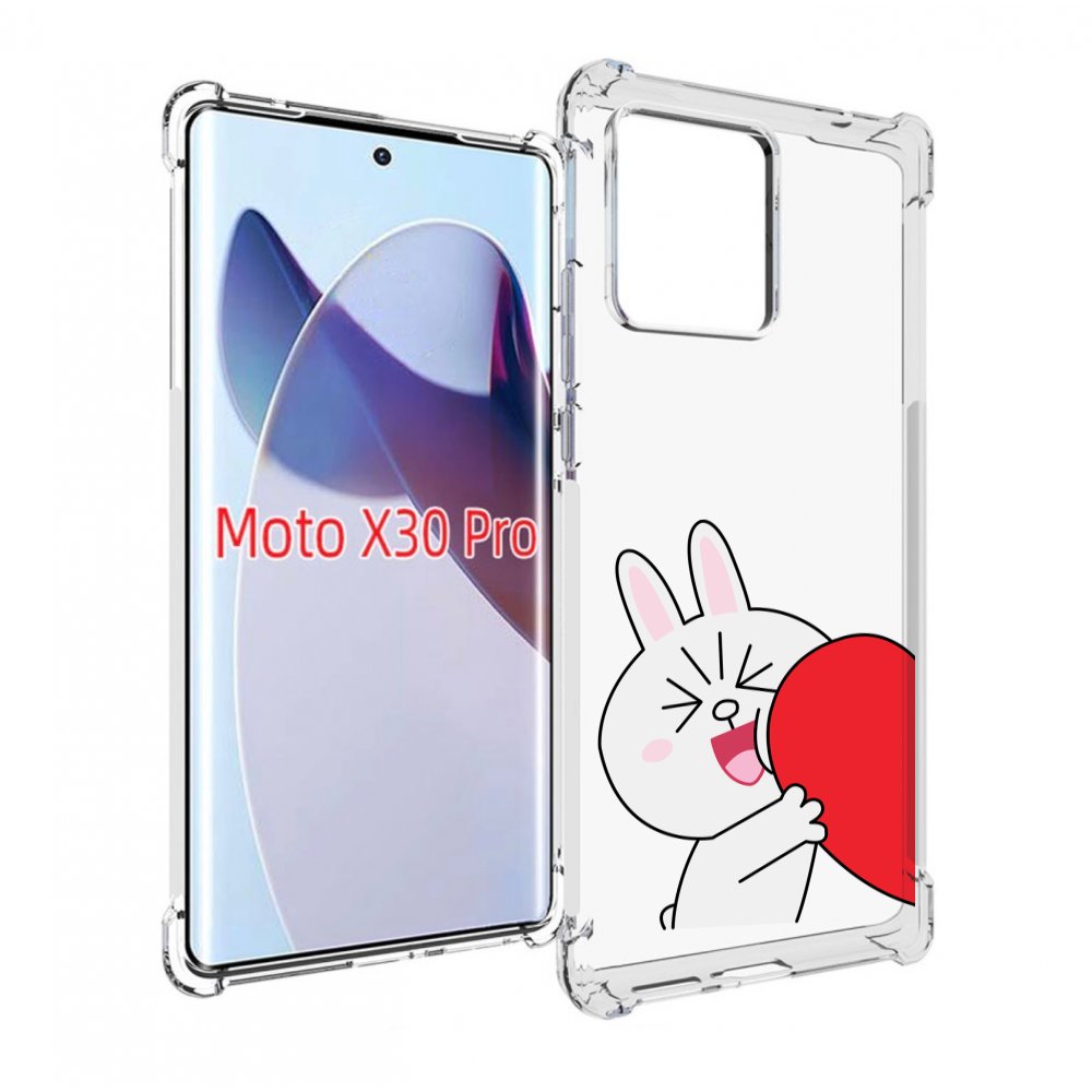 

Чехол MyPads зайчик-с-полуседрцем для Motorola Moto X30 Pro, Прозрачный, Tocco