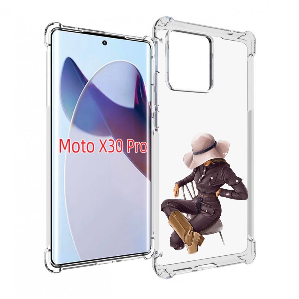 

Чехол MyPads загадочная-девушка-в-костюме женский для Motorola Moto X30 Pro, Прозрачный, Tocco