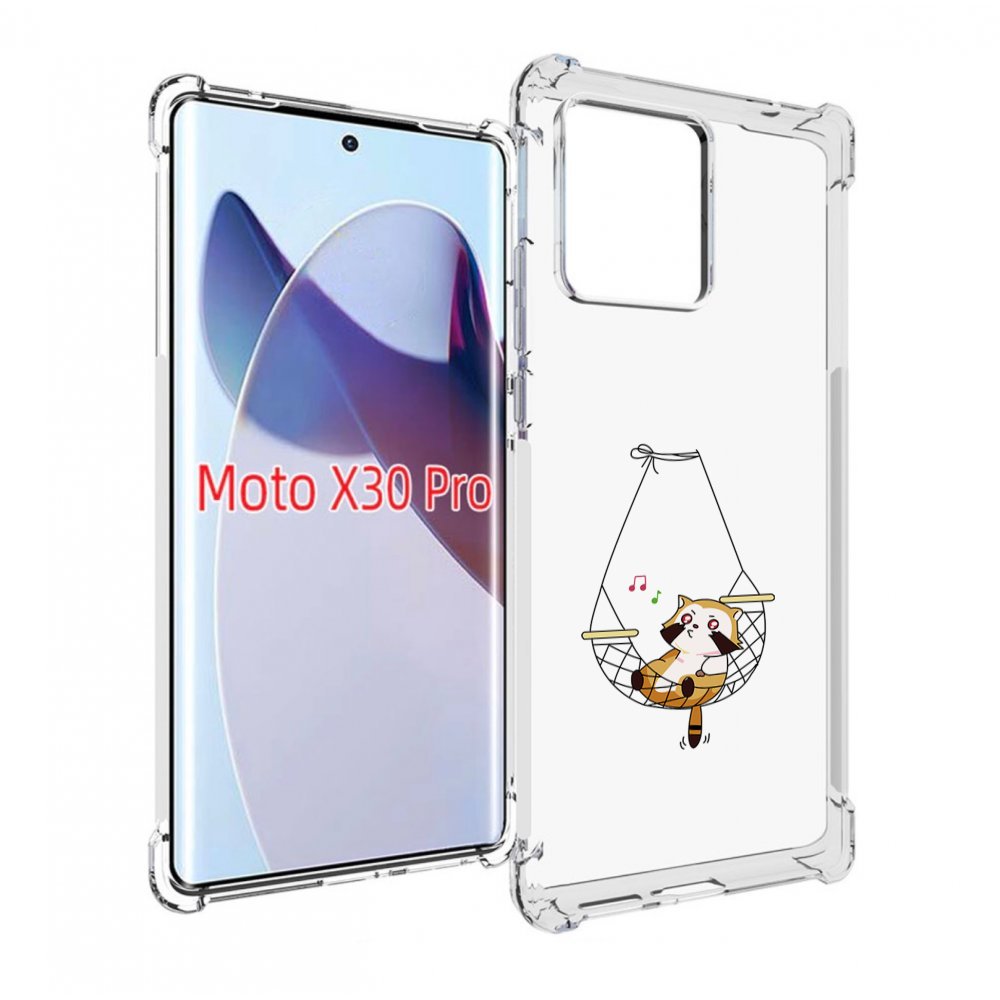 

Чехол MyPads енот-на-гамаке для Motorola Moto X30 Pro, Прозрачный, Tocco