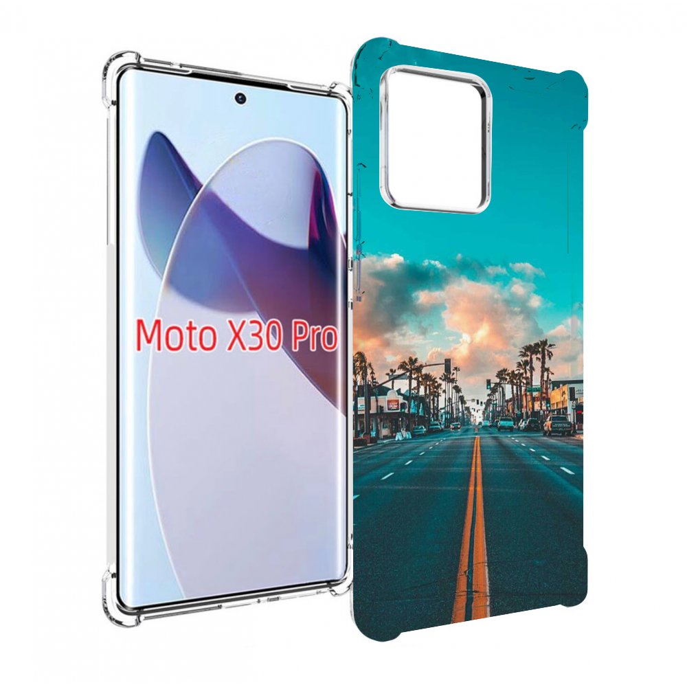 

Чехол MyPads дорога-в-лос-анджелес для Motorola Moto X30 Pro, Прозрачный, Tocco