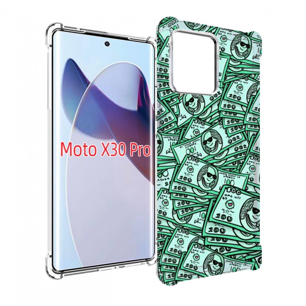 

Чехол MyPads доллары картинка для Motorola Moto X30 Pro, Прозрачный, Tocco