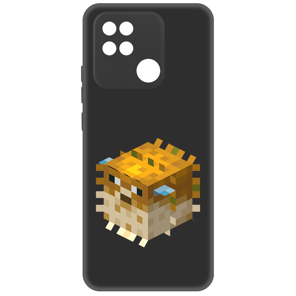 

Чехол-накладка Софт Minecraft-Иглобрюх для Xiaomi Redmi 10A, Черный
