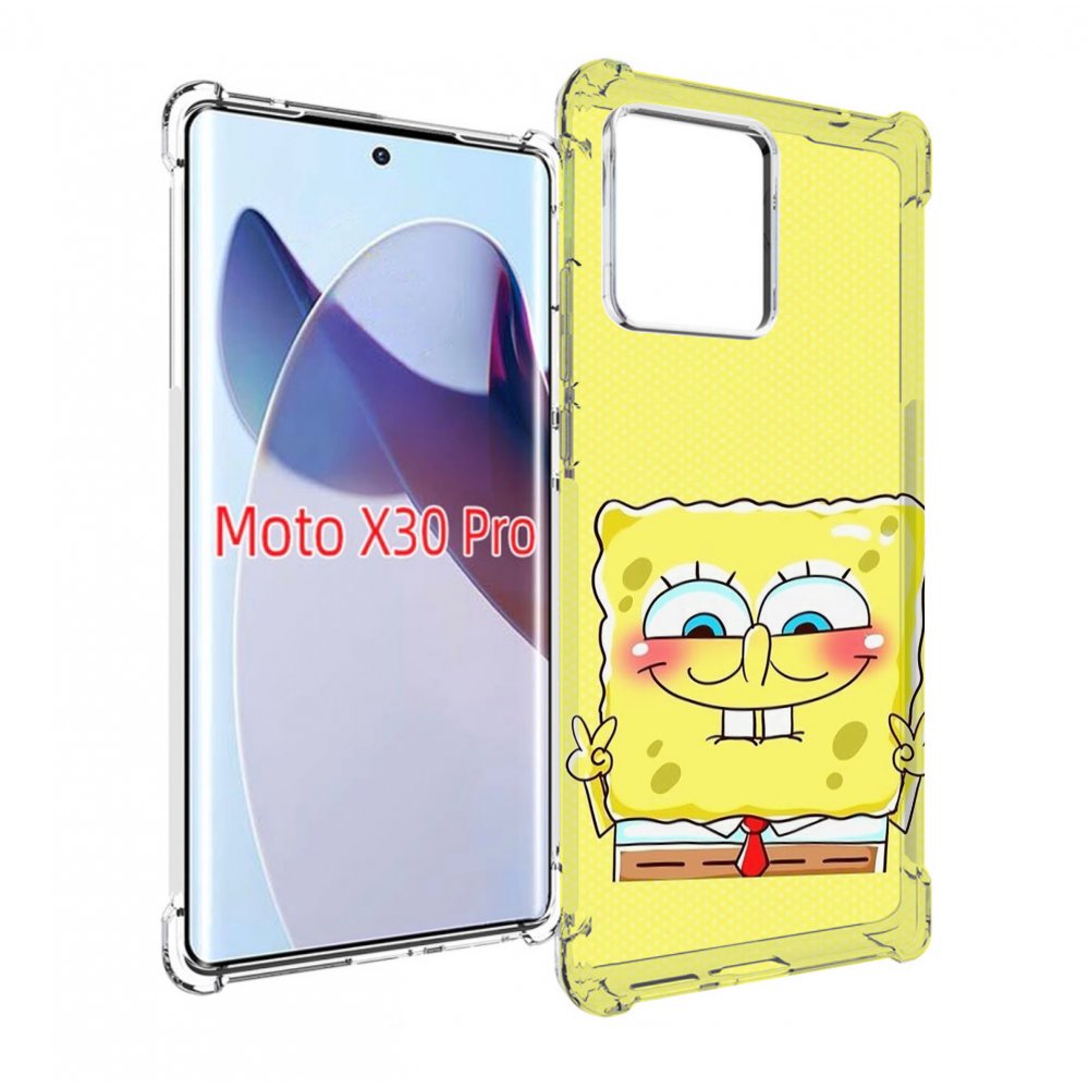 

Чехол MyPads довольный милый спанчбоб для Motorola Moto X30 Pro, Прозрачный, Tocco