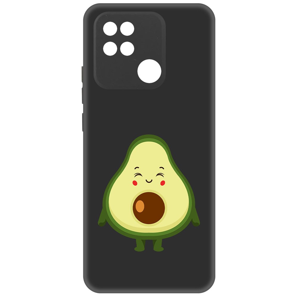 

Чехол-накладка Софт Авокадо Милый для Xiaomi Redmi 10A, Черный