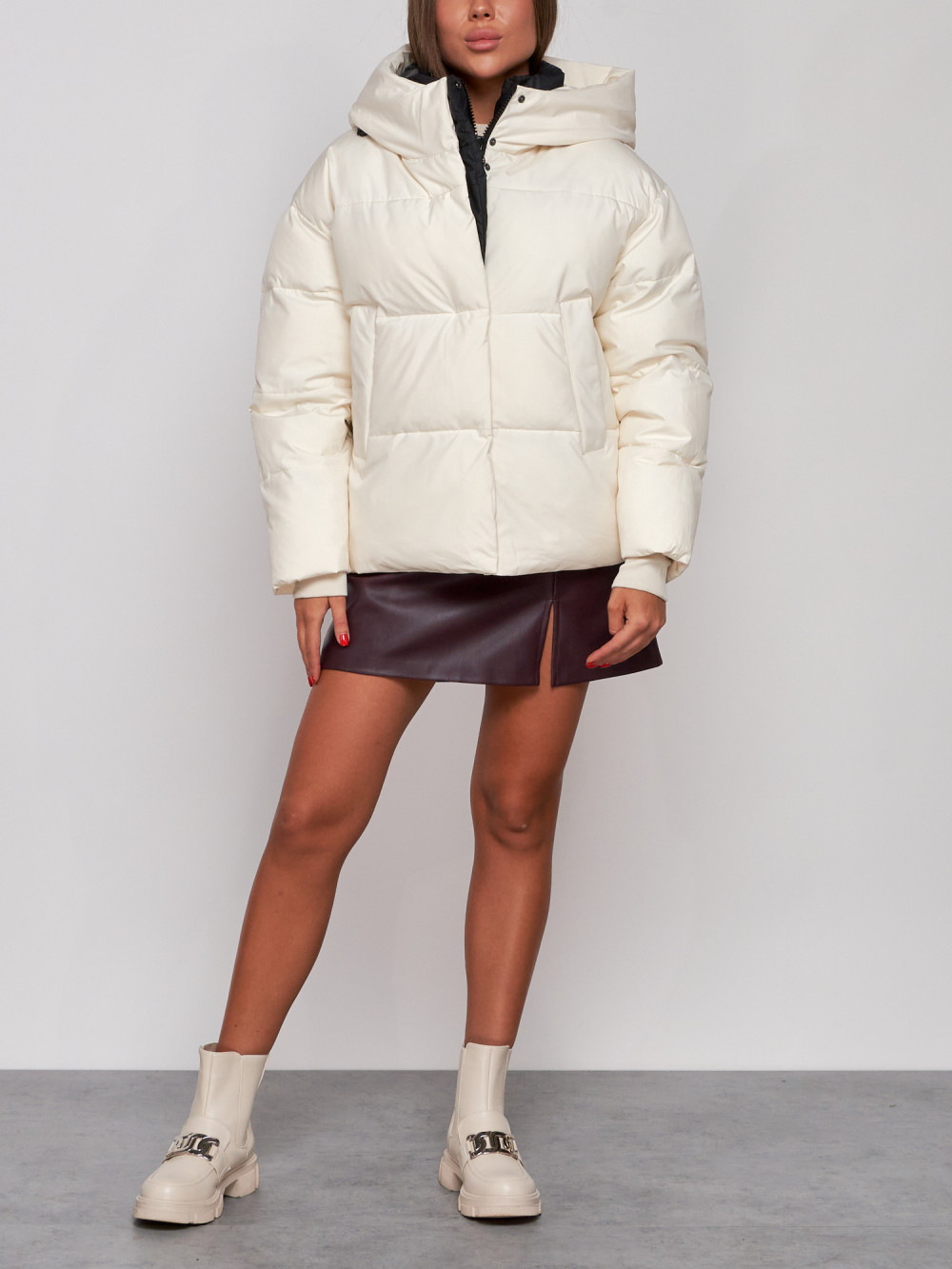 

Куртка женская AD52309 бежевая XXL, Бежевый, AD52309