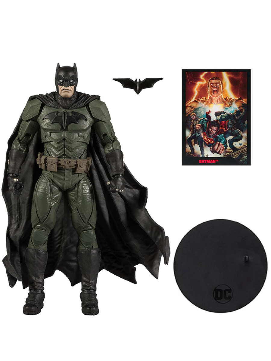 Фигурка McFarlane Toys Бэтмен с комиксом Batman подвижная с аксессуарами 18 см