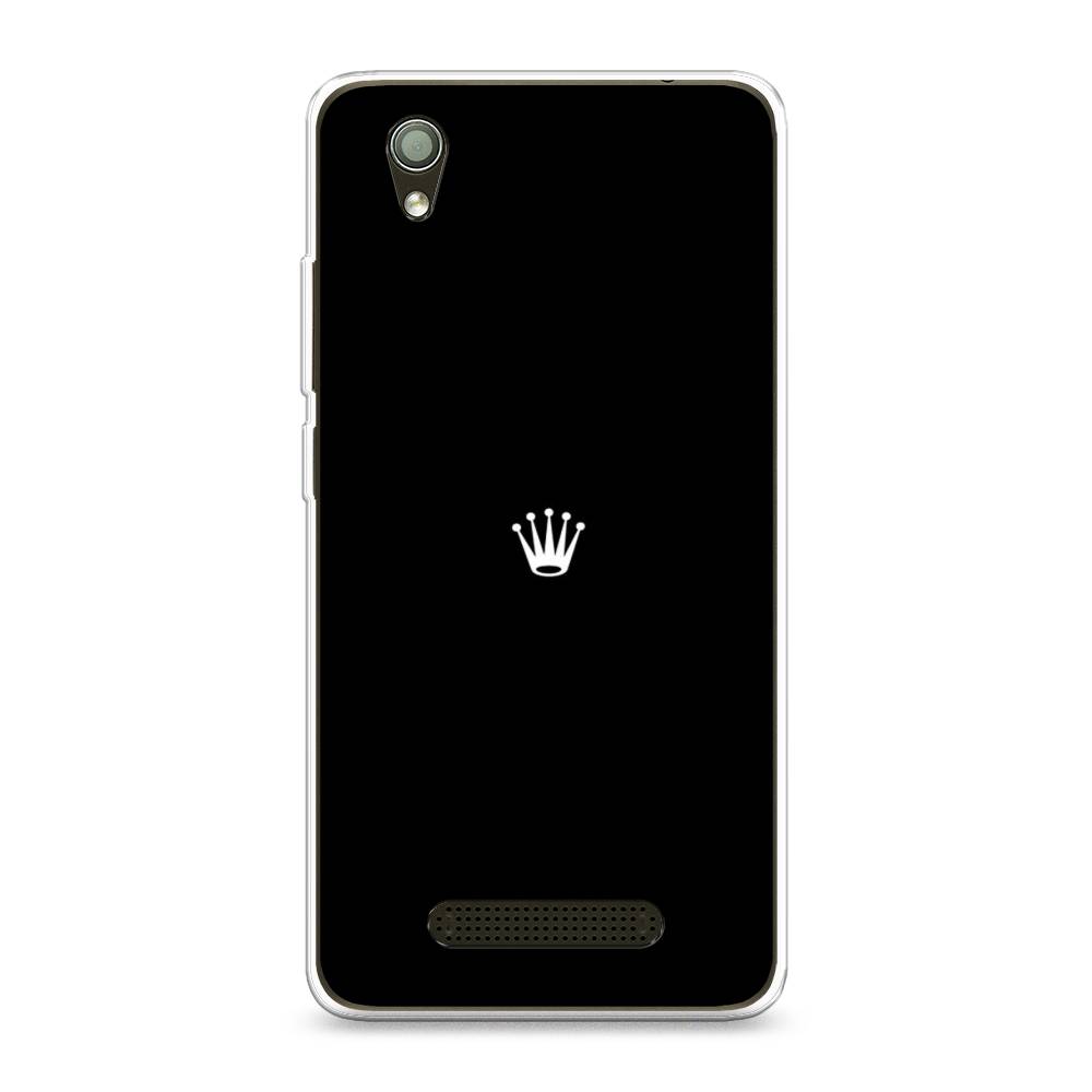 фото Силиконовый чехол "белая корона на черном фоне" на zte blade x3 awog