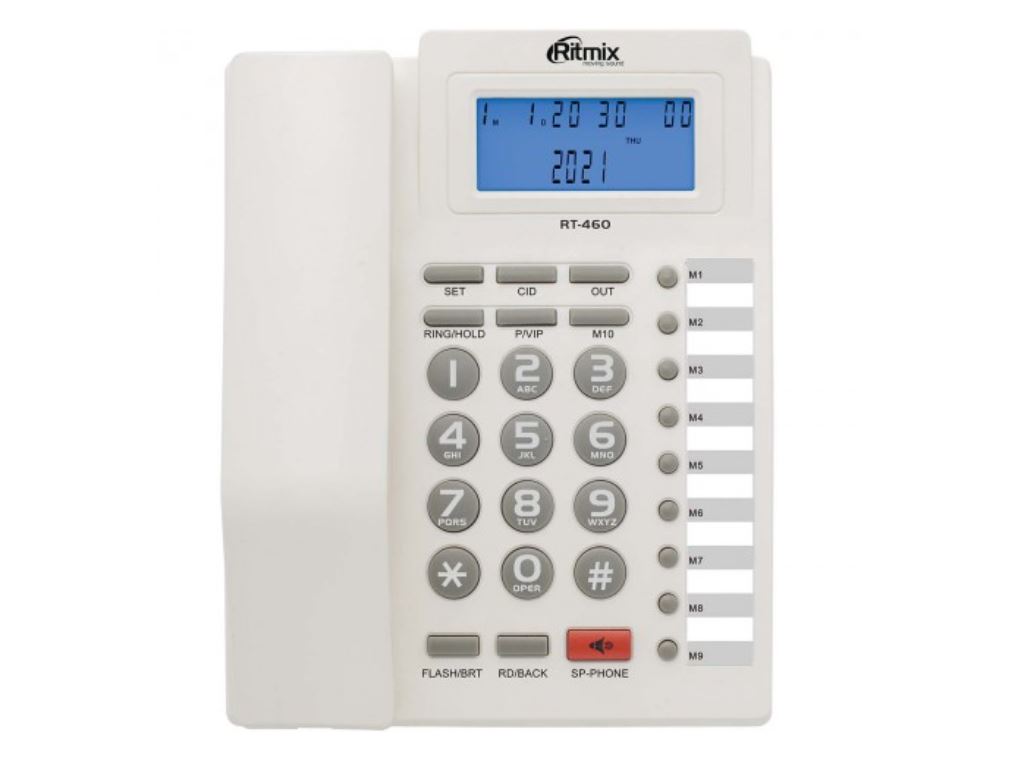 фото Домашний телефон ritmix rt-460 white (80001482)