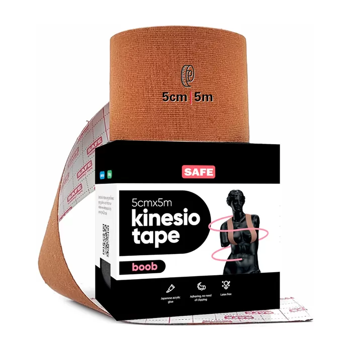 фото Кинезио тейп для груди safespot kinesiology boob tape (5см*5м), тёмный бежевый