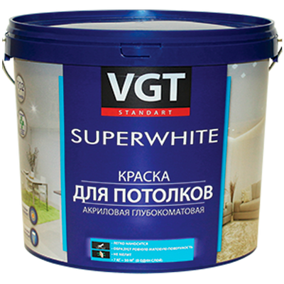 Предприятие ВГТ Краска ВД-АК-2180 для потолков Супербелая
