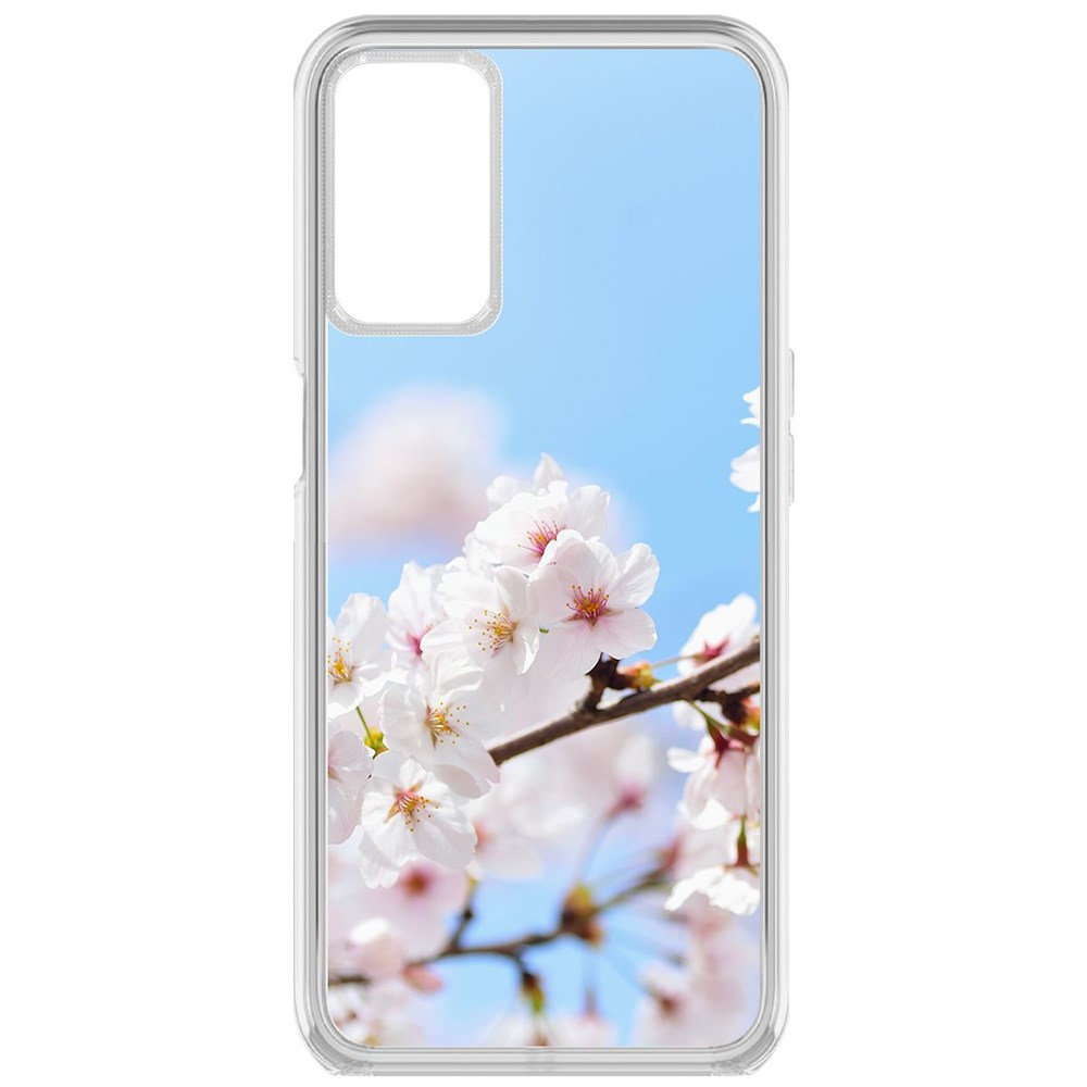 

Чехол-накладка Krutoff Clear Case Цветение для Oppo A16, Прозрачный